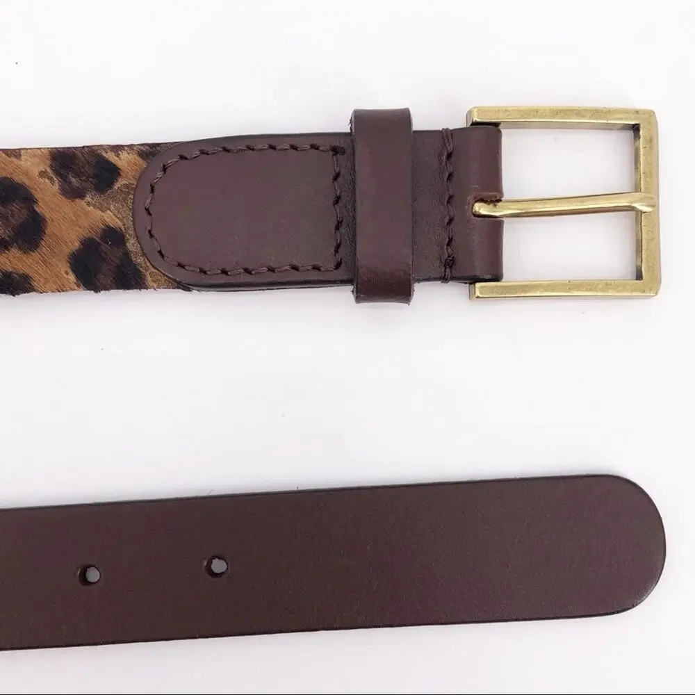 CRAZY HORSE faux leather & fur belt